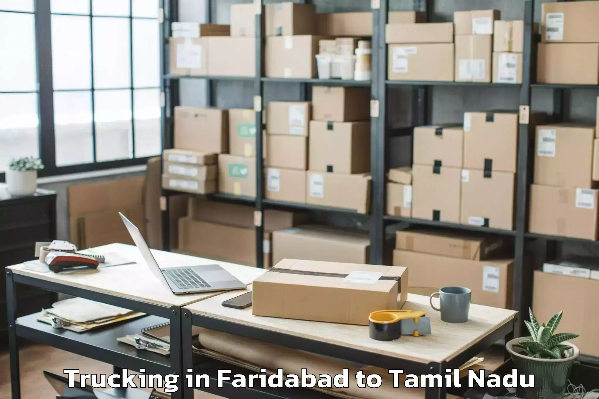 Book Faridabad to Thiruvadanai Trucking Online